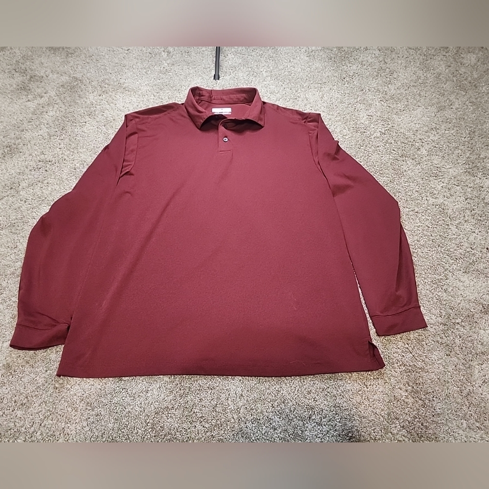 GRAND SLAM 360 MOTION FLOW Red / Maroon Polo Shirt Men’s Long Sleeve Large